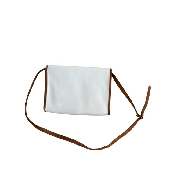 Vintage Capezio White & Tan Envelope Shoulder Bag - Picture 6 of 9